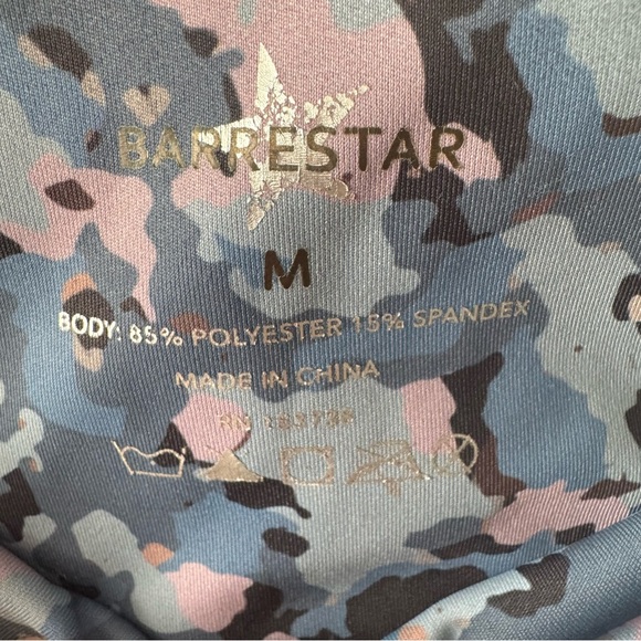 Blue/pink/black camouflage cropped leggings - Picture 4 of 4